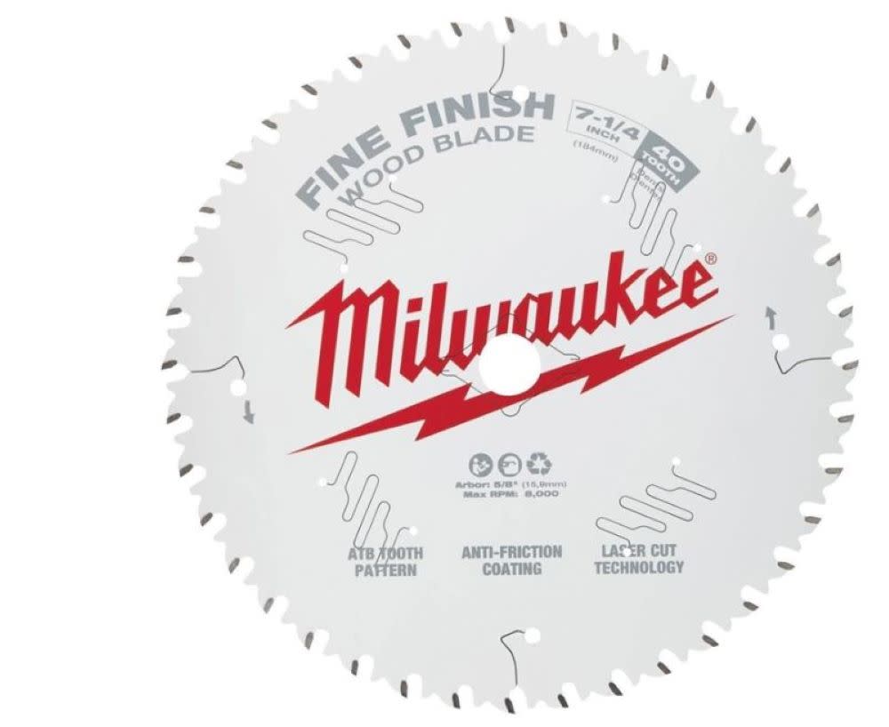 Milwaukee 7-1/4 in. 40T Fine Finish Circular Saw Blade - Ascmtools