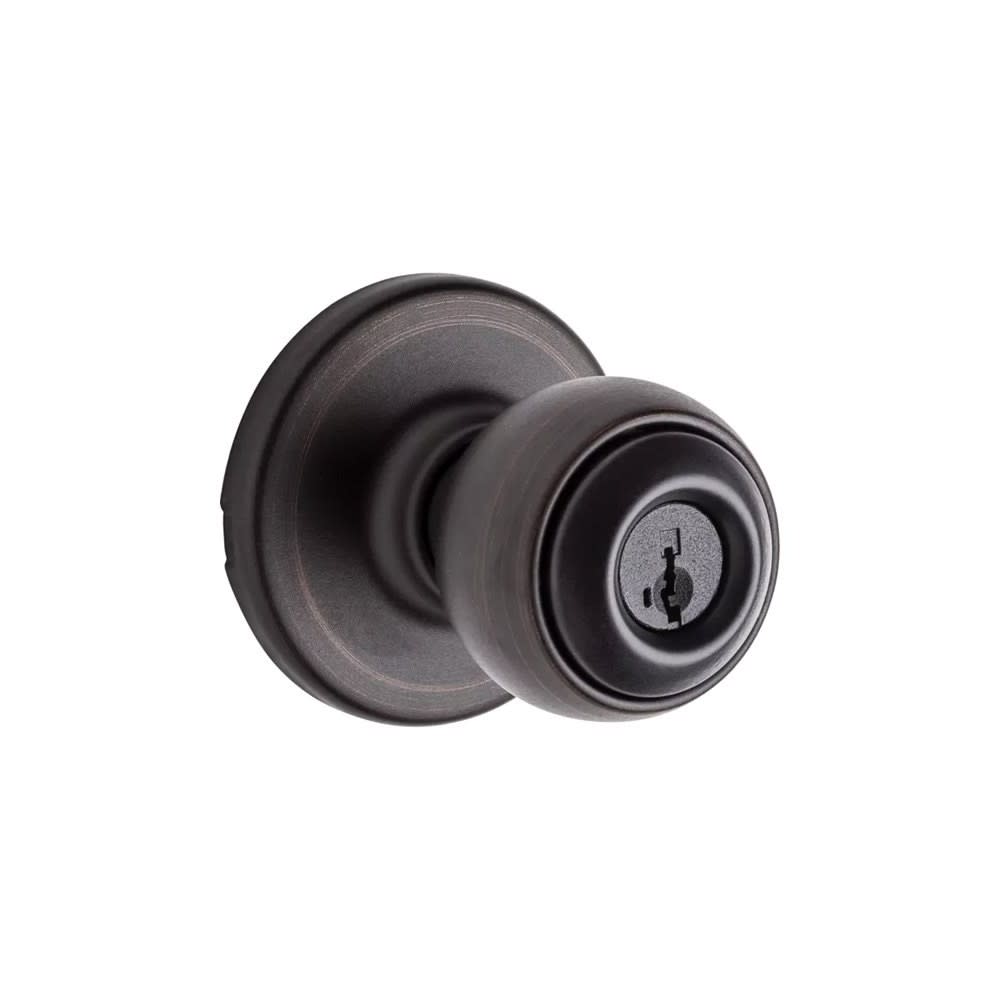 Kwikset Venetian Bronze Security Keyed Entry Exterior Polo Lockset Knob - Ascmtools