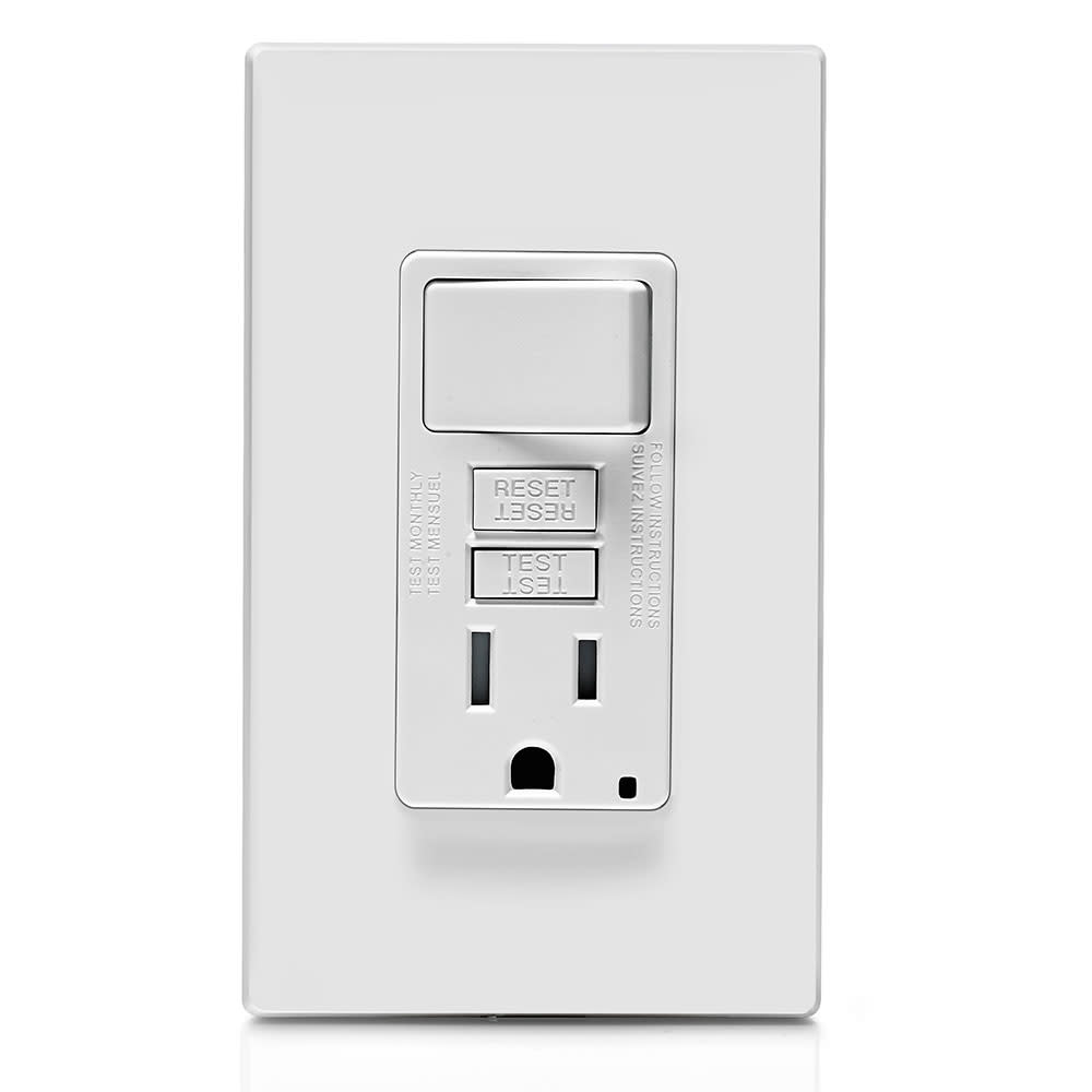 Leviton SmartlockPro GFCI Outlet 15A 125V White NEMA 5-15R - Ascmtools