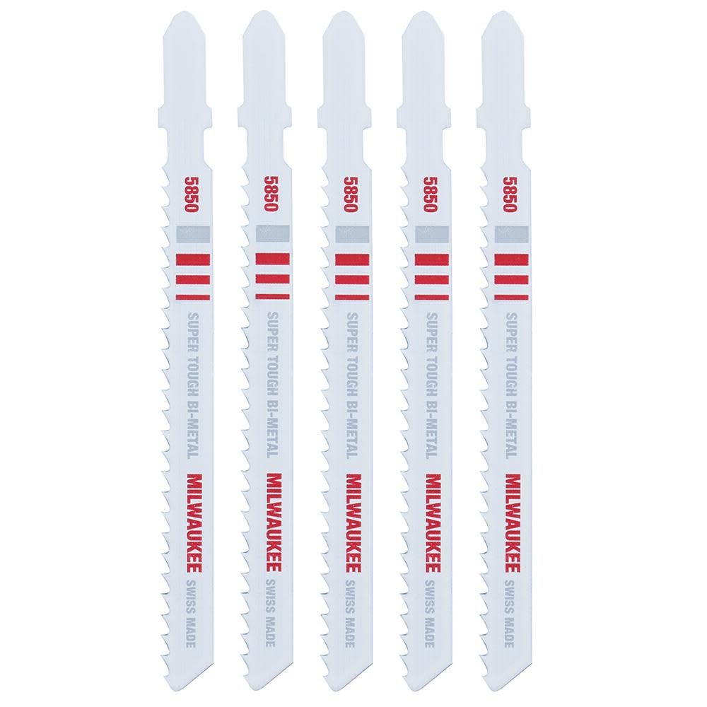 Milwaukee 4 in. 8 TPI Bi-Metal Jig Saw Blades 5PK - Ascmtools