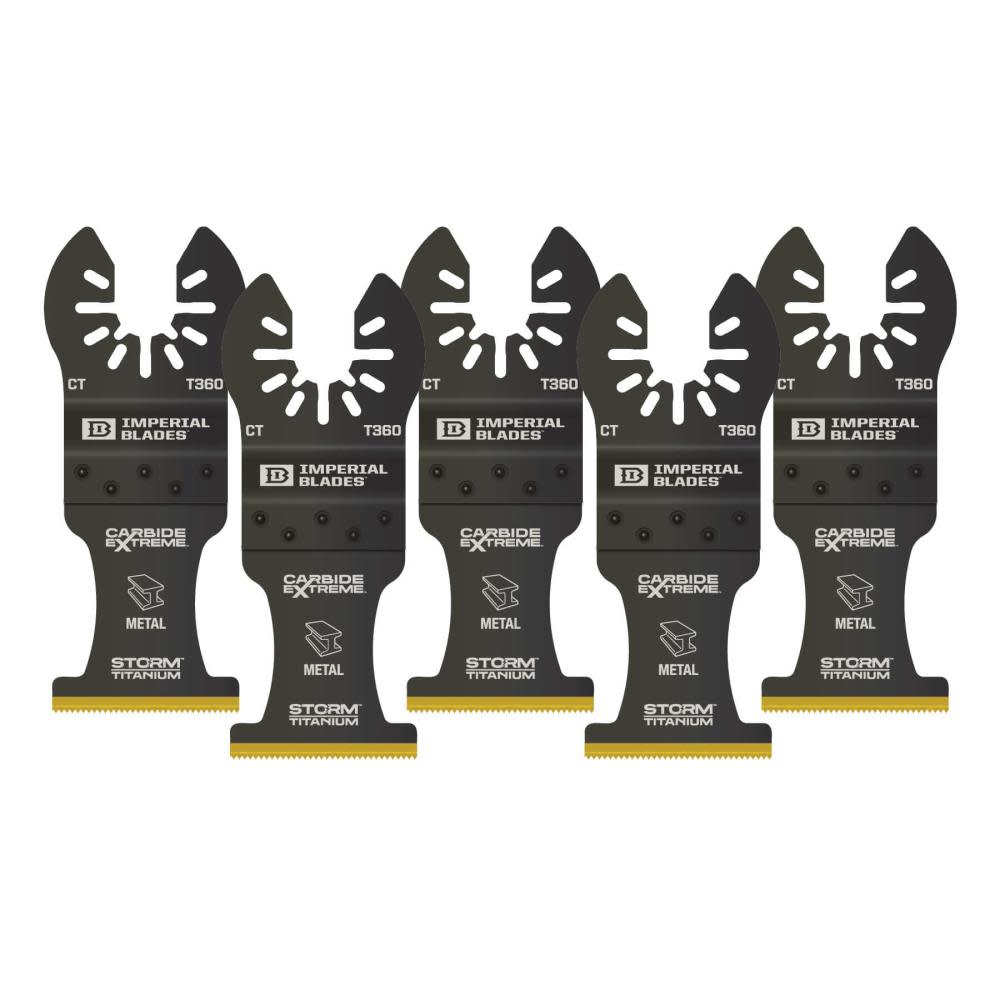 Imperial Blades One Fit 1-3/8″ Carbide Extreme Storm Titanium Metal Blade 5PC - Ascmtools
