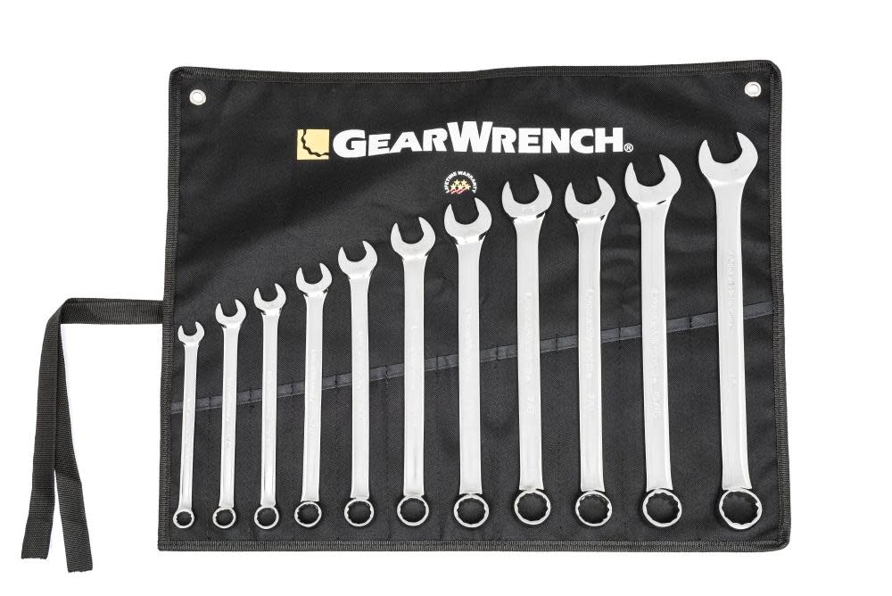 GEARWRENCH 11 Pc. 12 Point Long Pattern Combination Wrench Set SAE - Ascmtools