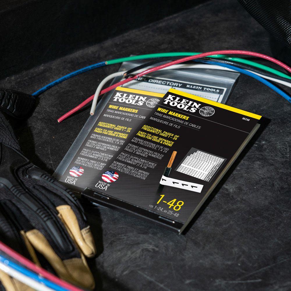 Klein Tools Wire Marker Book 1-48 - Ascmtools