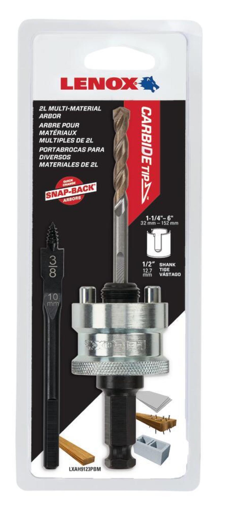 Lenox 1 1/4 6″ QC CARBIDE ARBOR 1/2 SHANK - Ascmtools