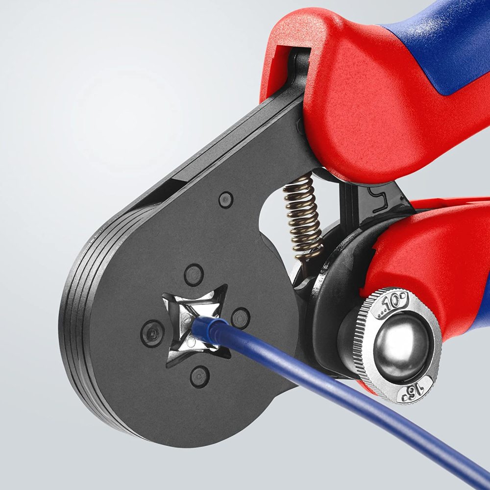 Knipex Crimping Pliers Self Adjusting for Wire Ferrules 180mm - Ascmtools
