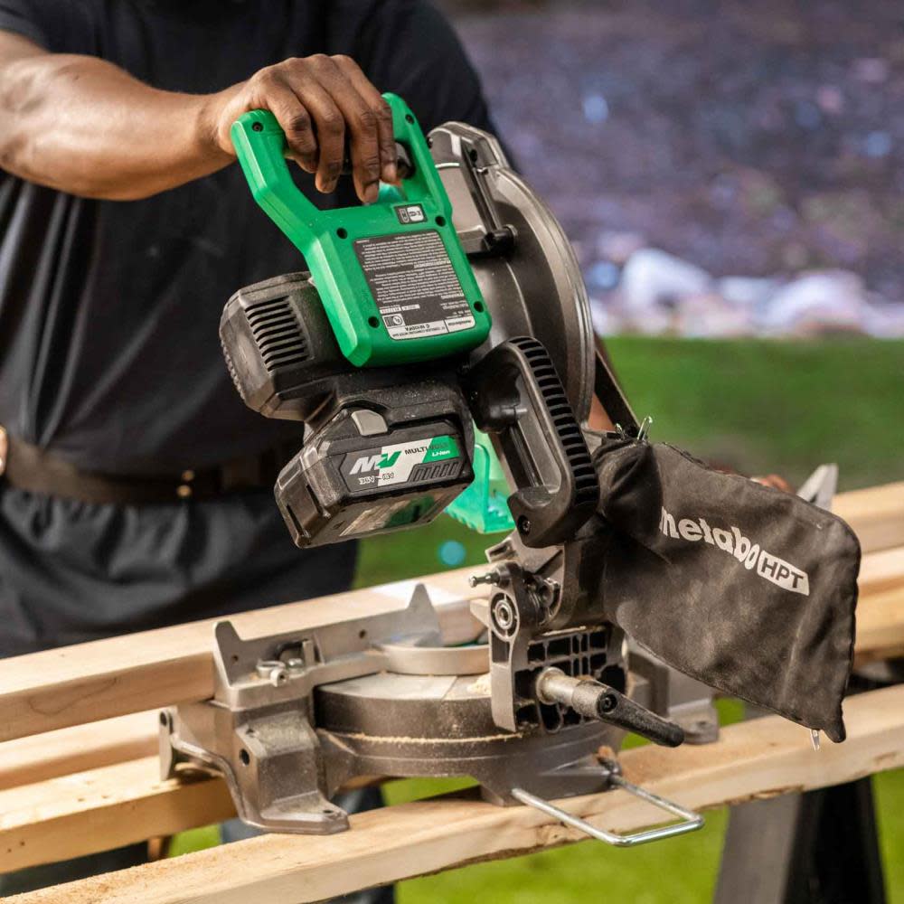 Metabo HPT 18V MultiVolt Cordless 10 Inch Single Bevel Miter Saw - Ascmtools