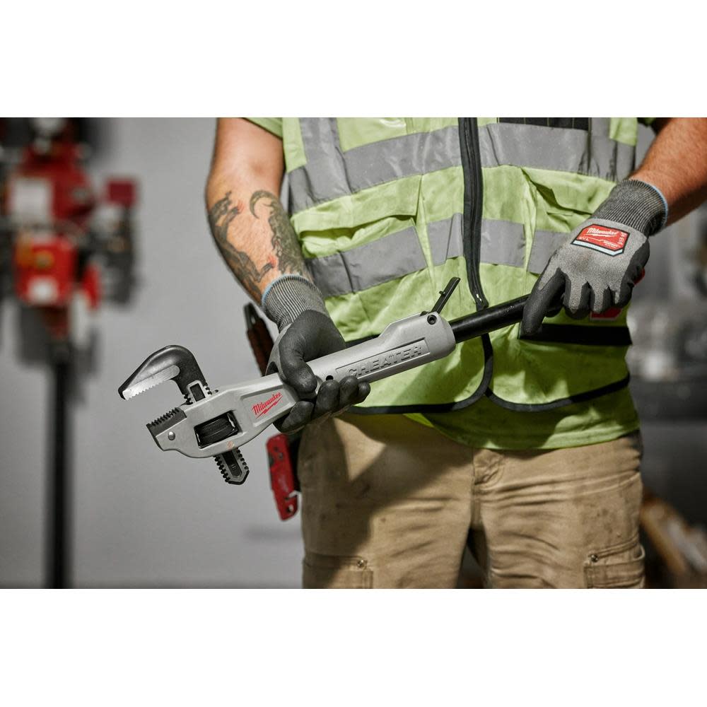 Milwaukee CHEATER Pipe Wrench Aluminum Offset Adaptable - Ascmtools