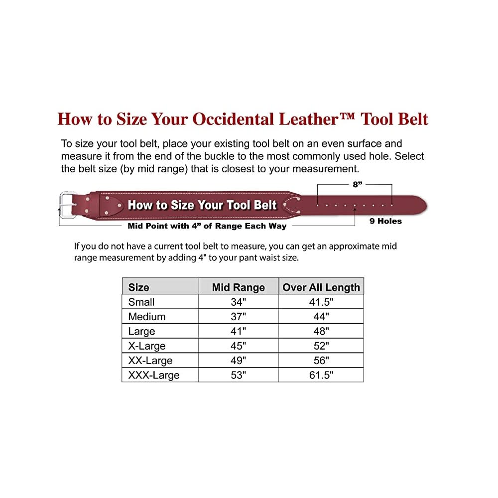 Occidental Leather Stronghold Comfort Belt System Large - Ascmtools