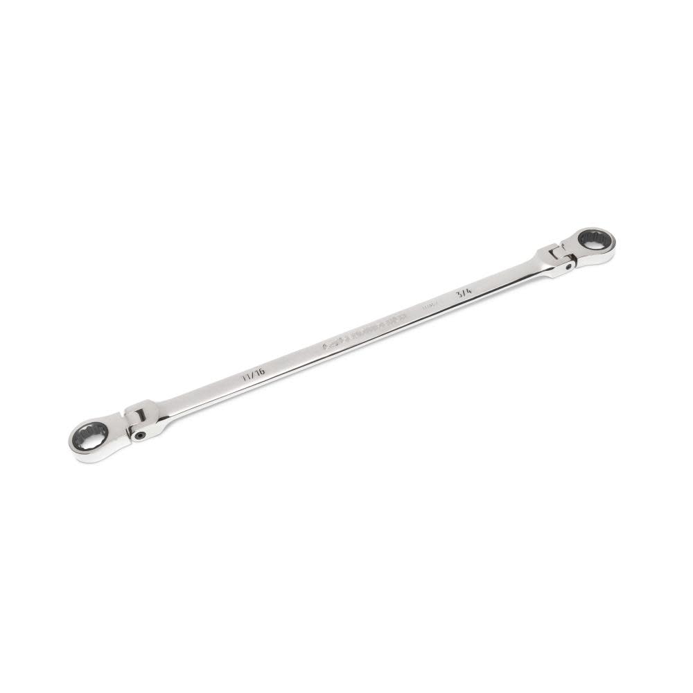 GEARWRENCH 90 Tooth 12 Point GearBox Double Flex Ratcheting Wrench 11/16×3/4 - Ascmtools