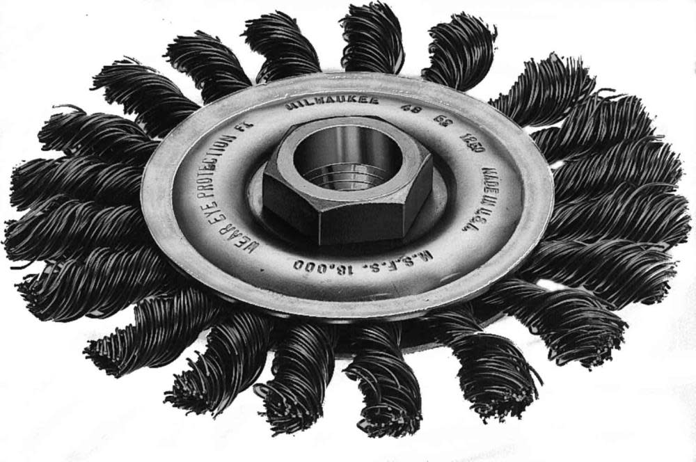 Milwaukee 4 in. Carbon Steel Full Cable Twist Knot Wheel - Ascmtools