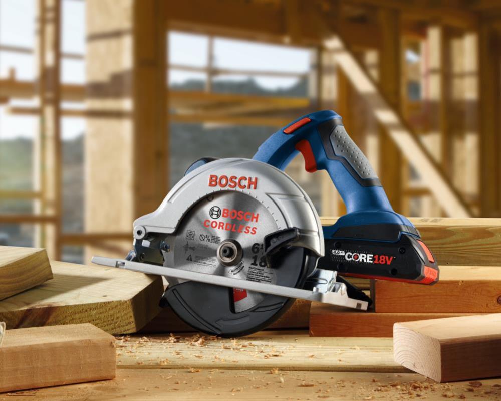 Bosch 18V 6-1/2 In. Circular Saw Kit with (1) CORE18V 4.0 Ah Compact Battery - Ascmtools