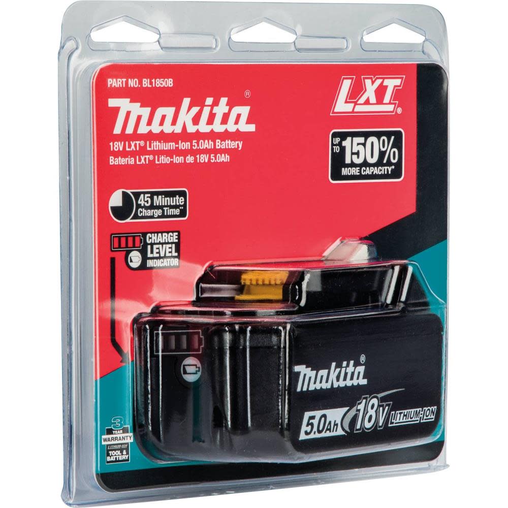Makita 18V LXT Lithium-Ion 5.0 Ah Battery with Charge Indicator - Ascmtools
