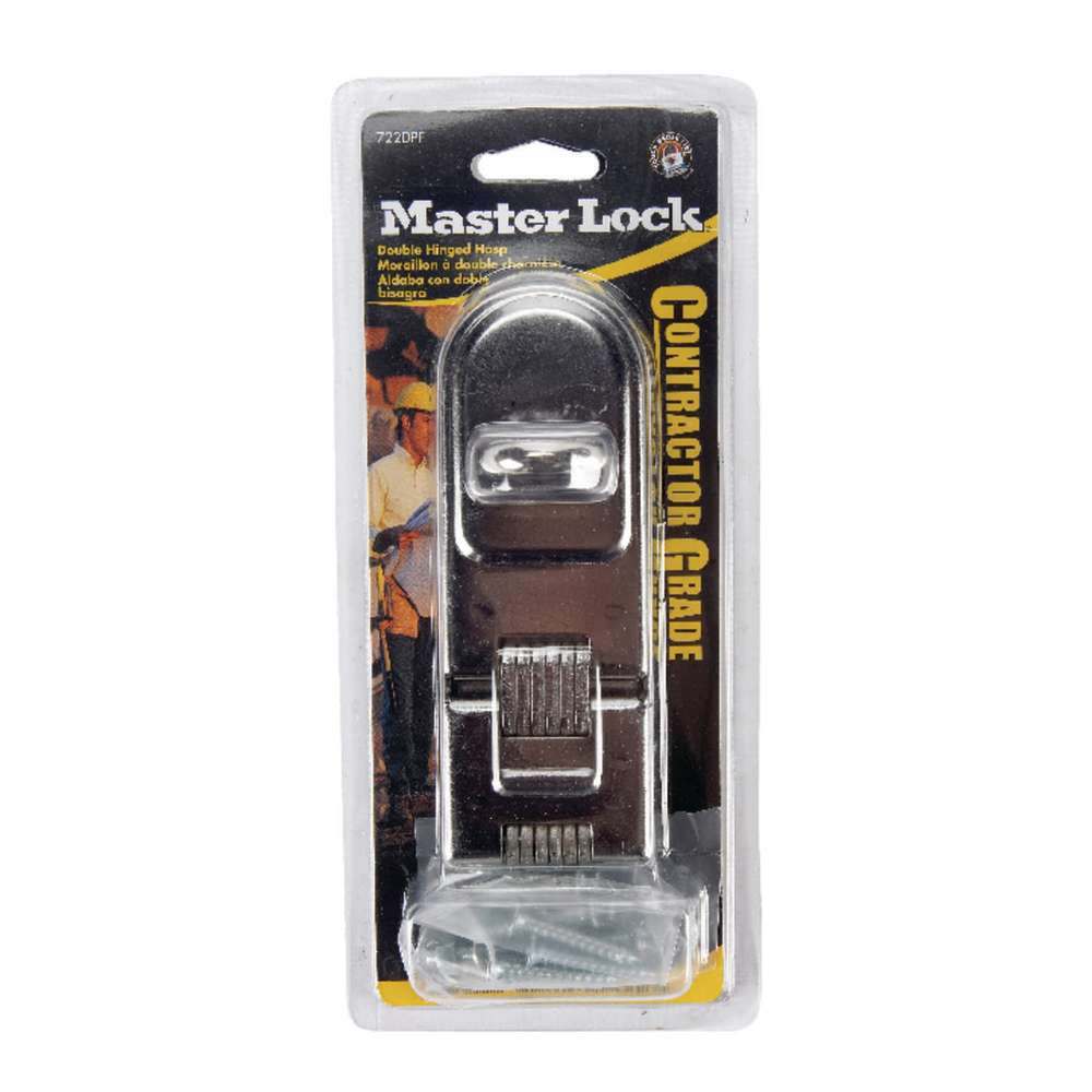 Master Lock Hasp 7 3/4″ Hardened Steel Double Hinge Safety 1pk - Ascmtools