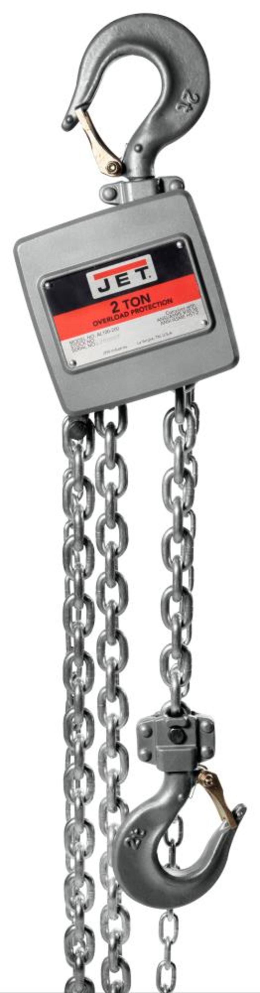 JET AL100-200-15 2 Ton Hand Chain Hoist with 15′ of Lift - Ascmtools