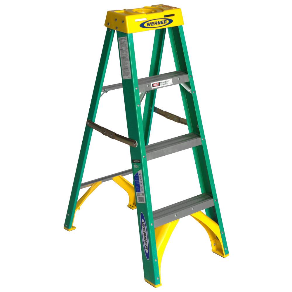 Werner 4 Ft. Type II Fiberglass Step Ladder - Ascmtools