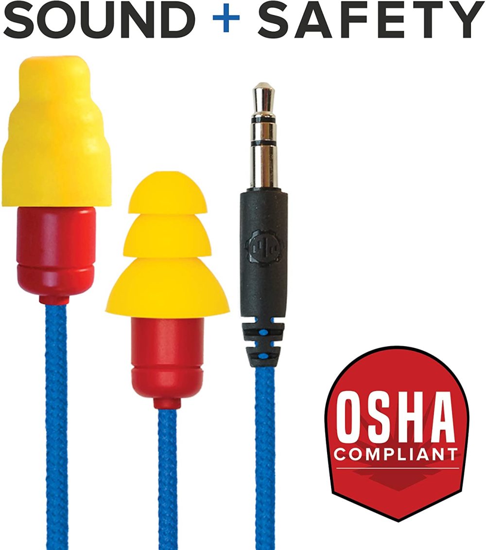 Plugfones Protector VL Flanged Shape Blue/Red/Yellow 26 dB Rated Corded Ear Plugs - Ascmtools