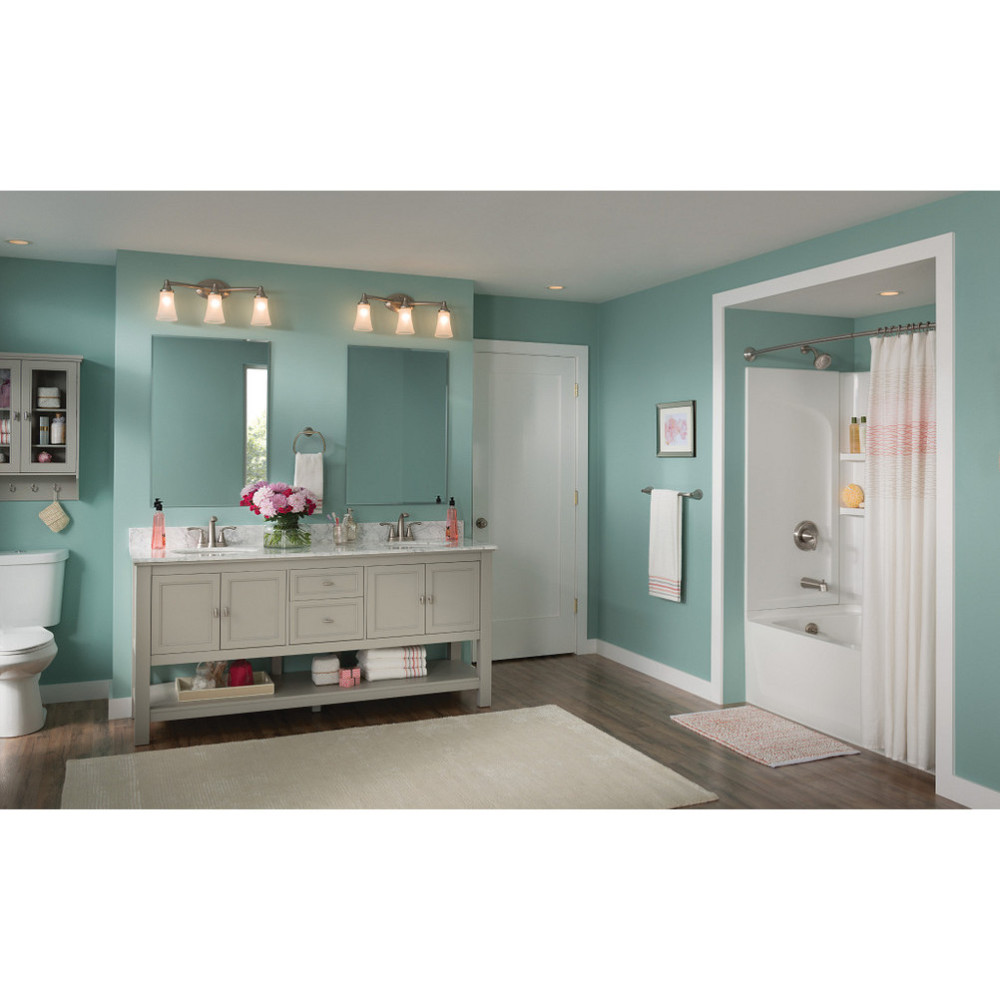 Moen Tiffin Brushed Nickel 18″ Towel Bar with Press & Mark Stamp - Ascmtools