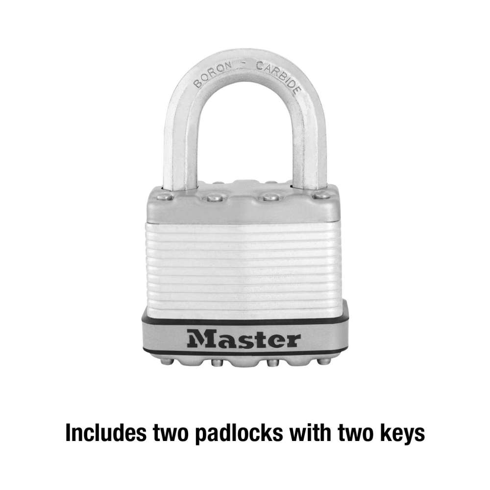 Master Lock Padlock 2 1/8″ Laminated Steel Keyed Alike 2pk - Ascmtools