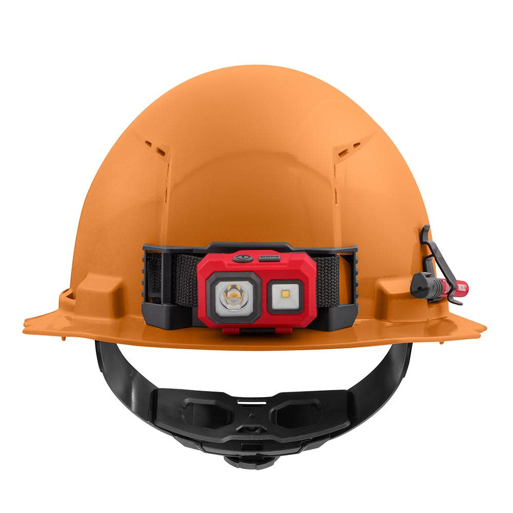 Milwaukee Orange Full Brim Vented Hard Hat with 4pt Ratcheting Suspension Type 1 Class C - Ascmtools