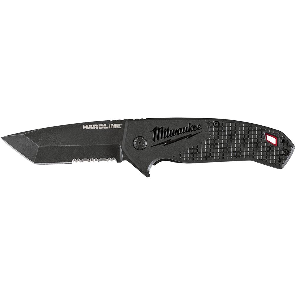 Milwaukee 3 in. HARDLINE Serrated Tanto Blade Pocket Knife - Ascmtools