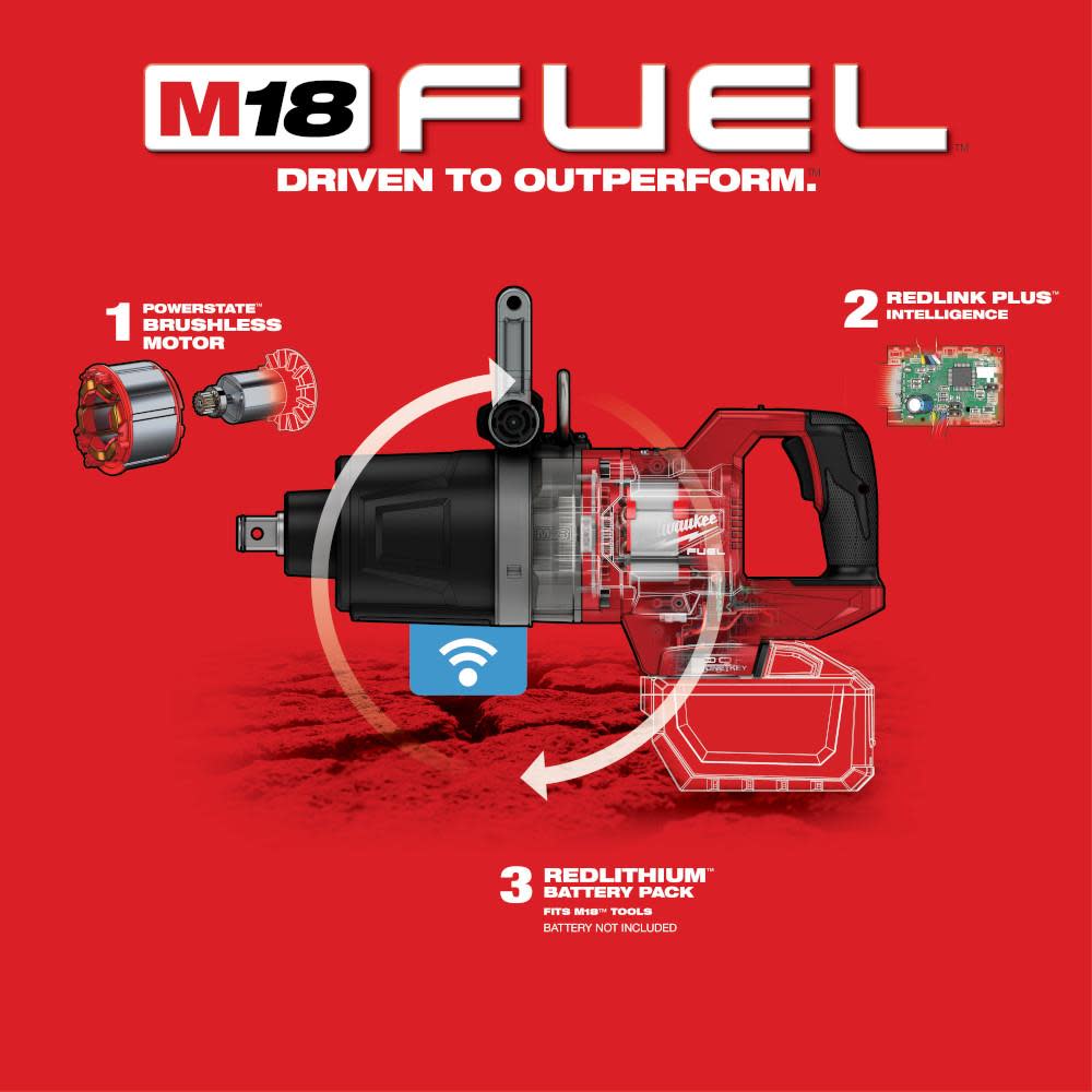 Milwaukee M18 FUEL 1″ D Handle Impact Wrench ONE KEY Reconditioned - Ascmtools