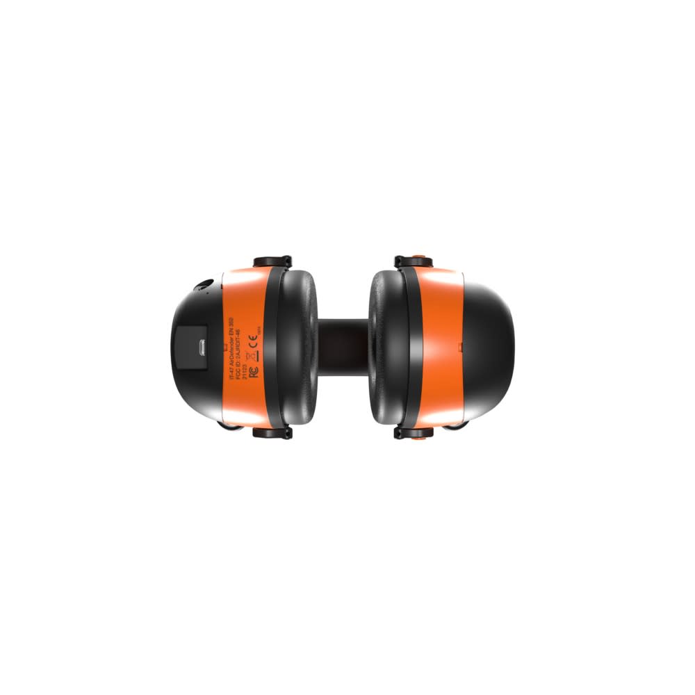 ISOtunes Air Defender EN352 Bluetooth Earmuff Orange/Black 79 dB - Ascmtools