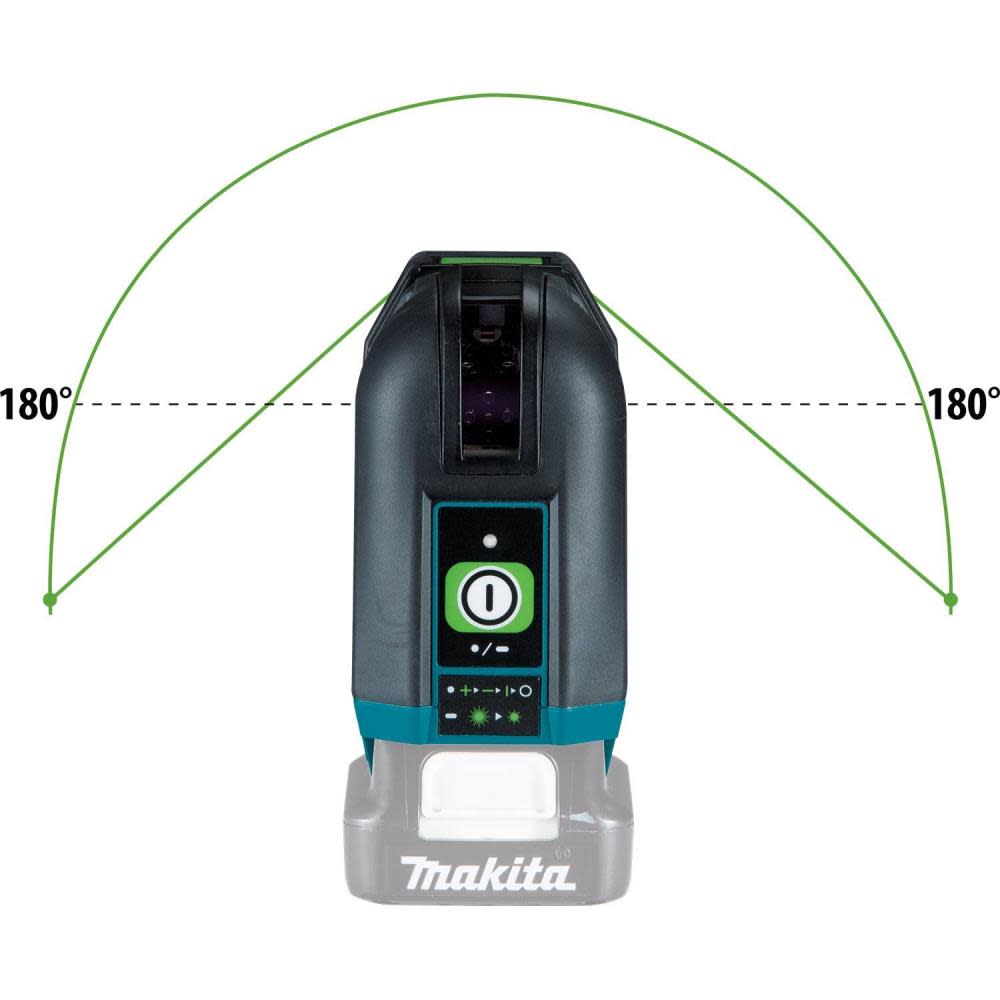 Makita 12V Max CXT Self-Leveling Cross-Line/4-Point Green Beam Laser Bare Tool - Ascmtools