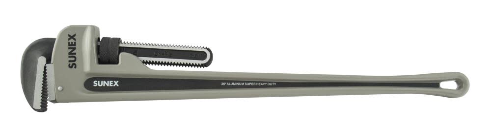 Sunex 36 In. Aluminum Super Heavy Duty Pipe Wrench Phosphates Jaws - Ascmtools