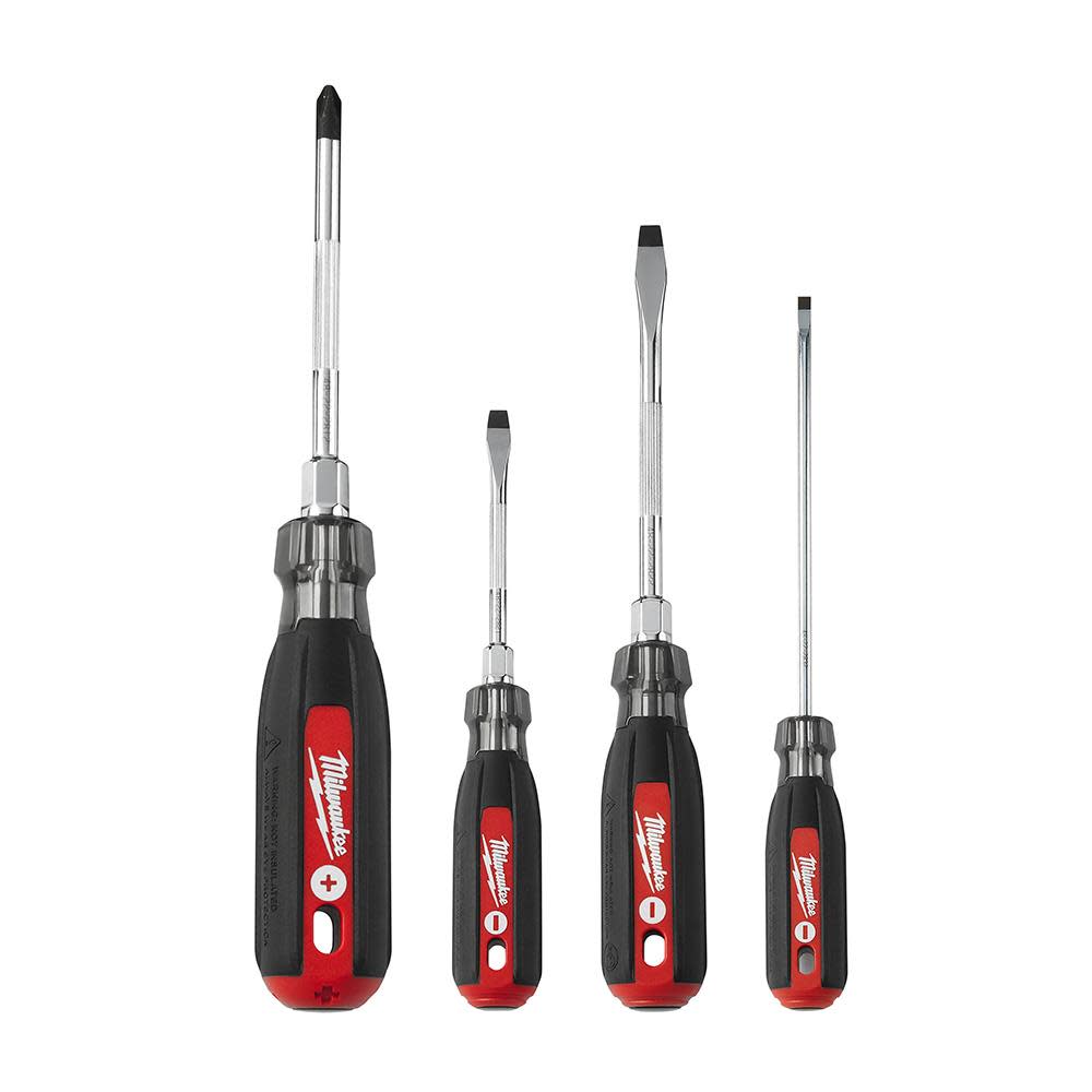 Milwaukee 4Pc Cushion Grip Screwdriver Kit - Ascmtools
