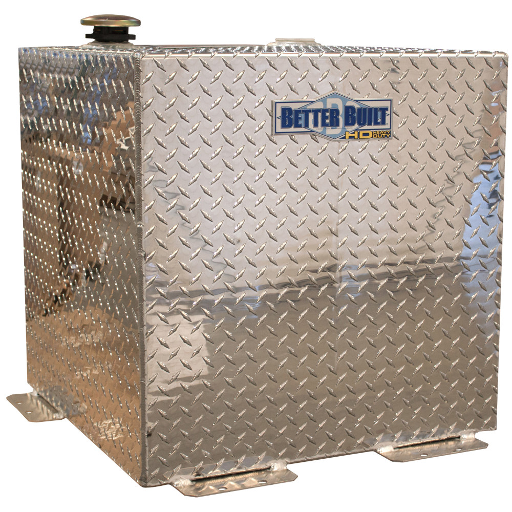 Better Built 50 Gallon HD Series Square Transfer Tank ALUMINUM BRITE - Ascmtools