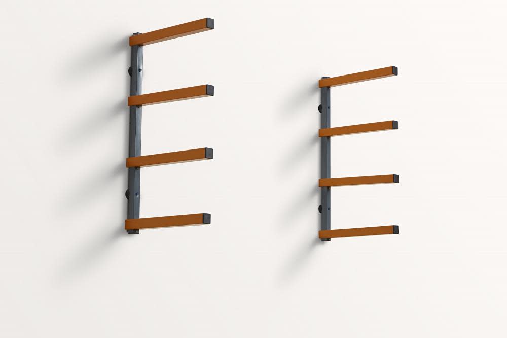 Bora Portamate 4-Level Wall Mounted Wood Storage Rack - Ascmtools