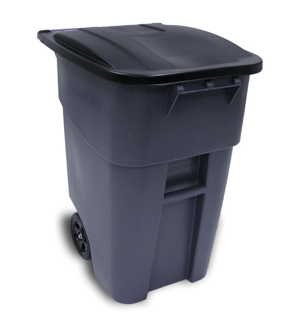 Rubbermaid 50 gal BRUTE Roll Out Container with Lid Gray - Ascmtools
