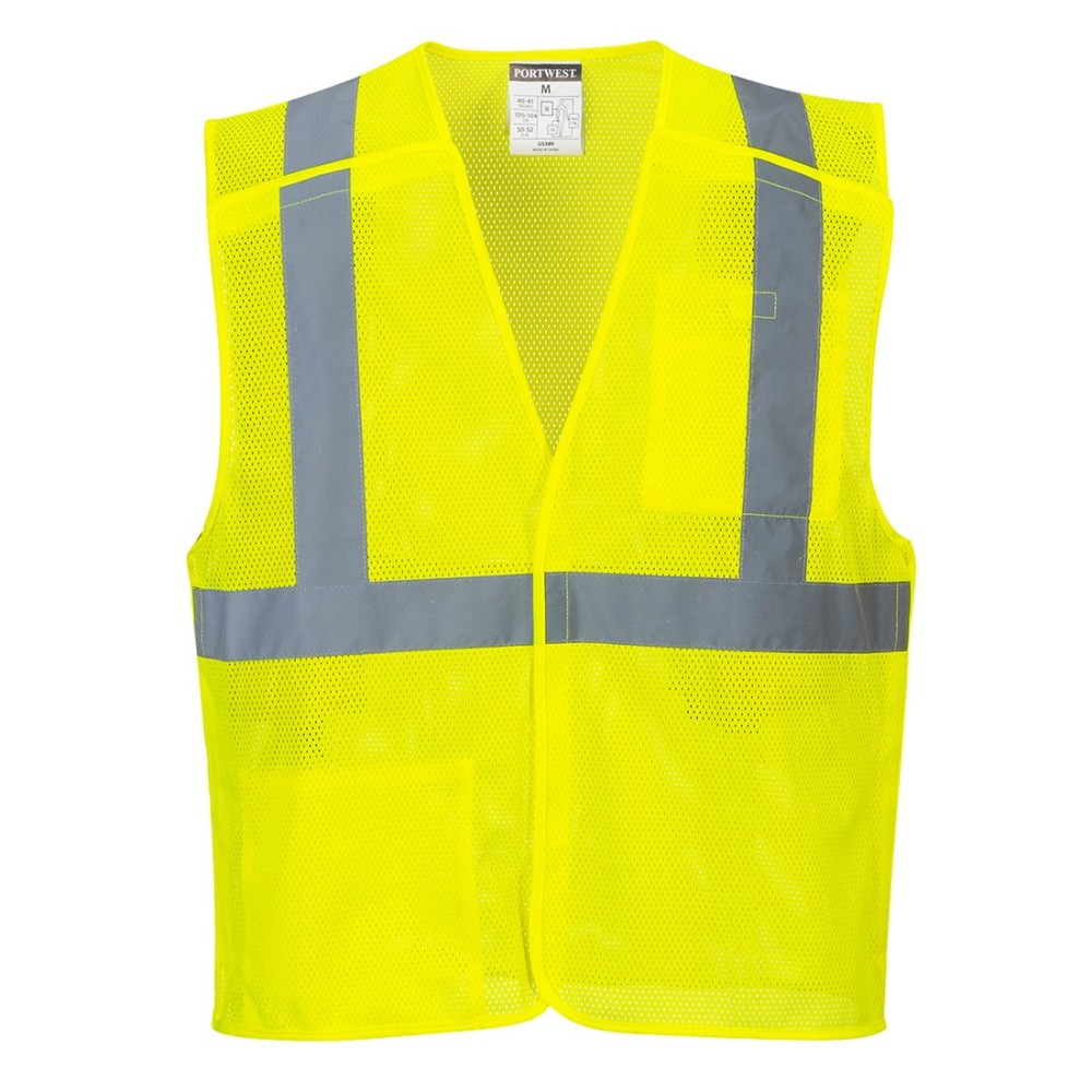 Portwest Yellow Economy Mesh Break-Away Vest – 5XL - Ascmtools