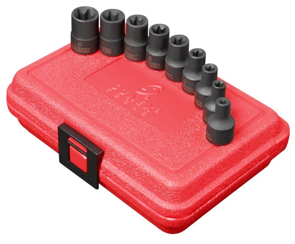 Sunex 3/8 In. Dr. External Star Impact Socket Set - Ascmtools