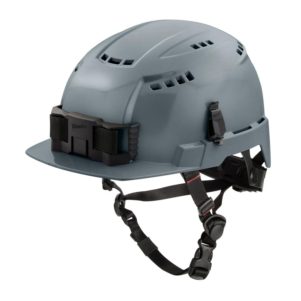 Milwaukee Gray Front Brim Vented Helmet with BOLT – Type 2 Class C - Ascmtools