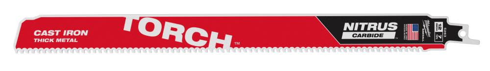 Milwaukee 12″ 7TPI The TORCH for CAST IRON with NITRUS CARBIDE 5PK - Ascmtools
