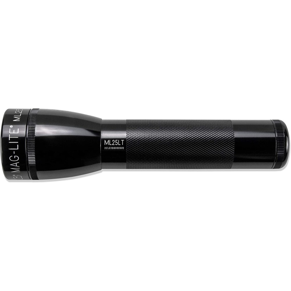Maglite Flashlight ML25LT 192 Lumens Black LED 2 Cell C - Ascmtools