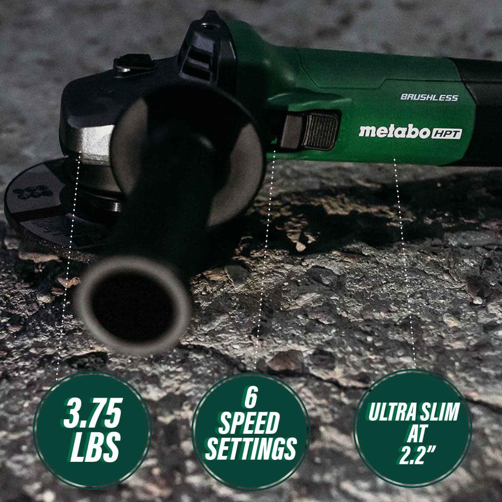 Metabo HPT 5″ 12 Amp Variable Speed Angle Grinder - Ascmtools