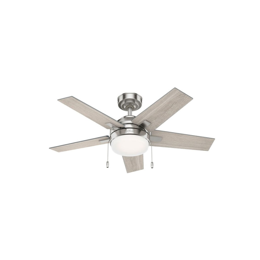 Hunter Fan Barlett Ceiling Fan 44″ Brushed Nickel Light Gray Oak - Ascmtools