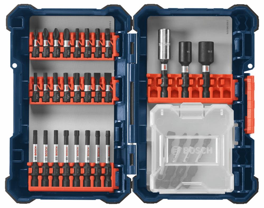 Bosch 32 pc. Impact Tough Screwdriving Custom Case System Set - Ascmtools