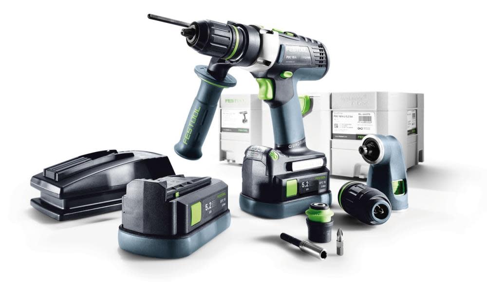 Festool Cordless Hammer Drill QUADRIVE PDC 18/4 Set Kit - Ascmtools