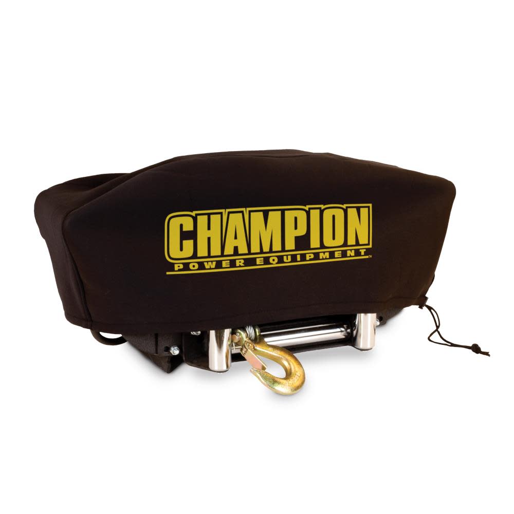 Champion Power Equipment Weather-Resistant Neoprene Storage Cover for Winches 8000-12000 lb. with Speed Mount Hitch Adapter - Ascmtools