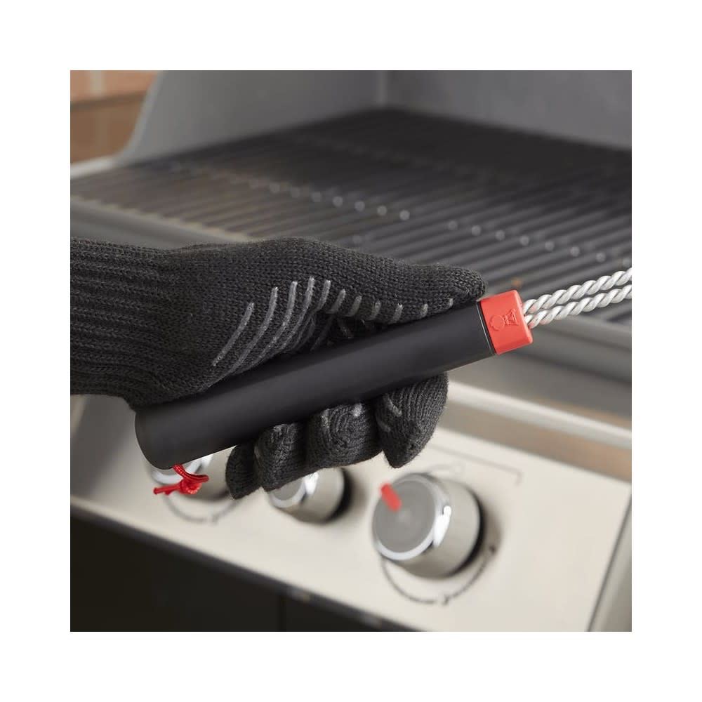 Weber 18″ Three-Sided Bristle Grill Brush - Ascmtools