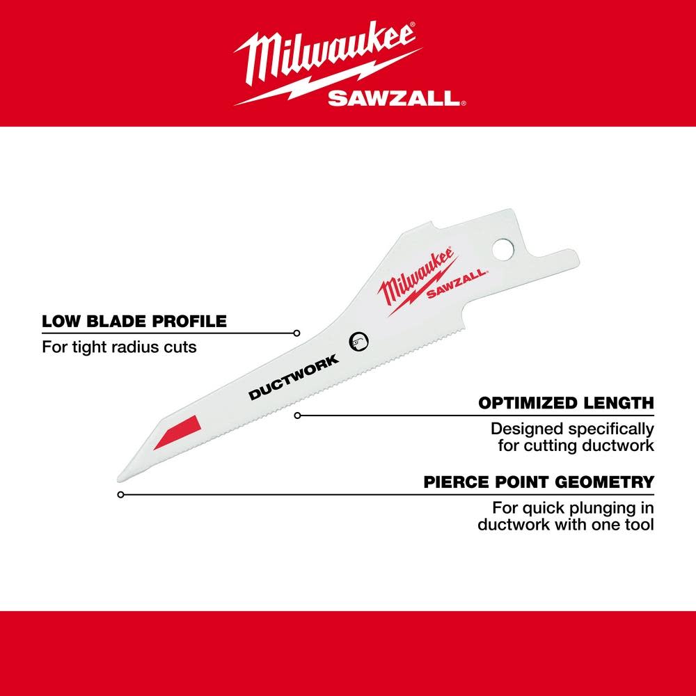 Milwaukee Ductwork SAWZALL Blade - Ascmtools
