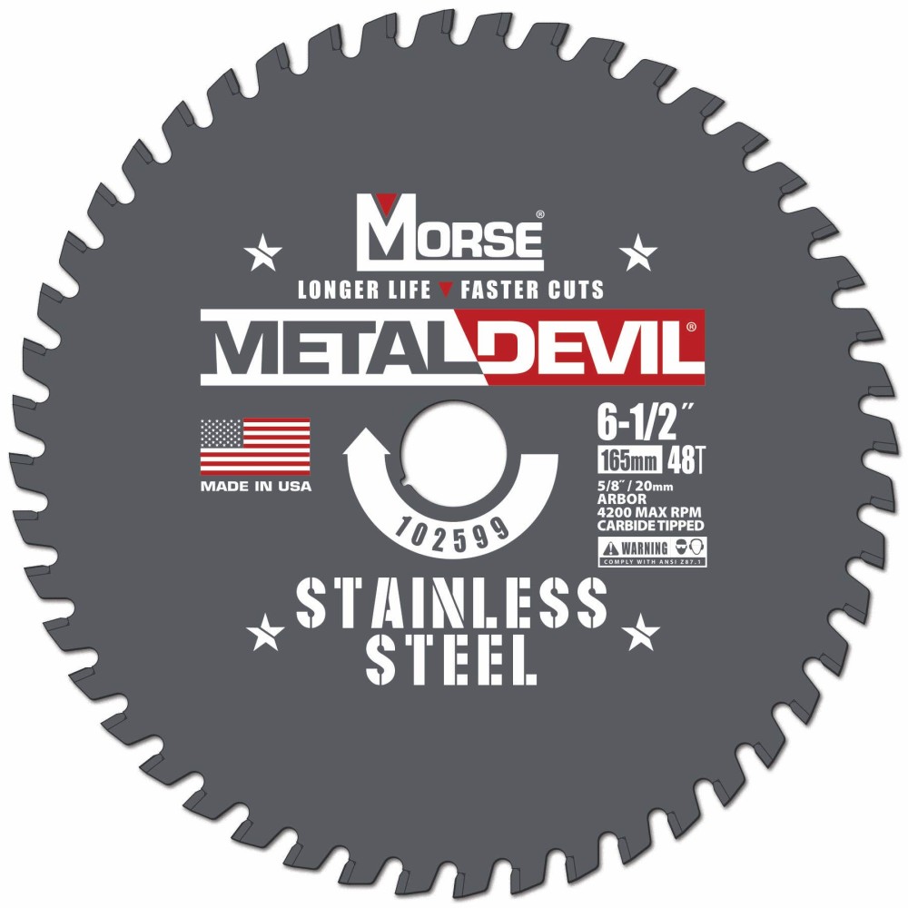 MK Morse 6 1/2″ 48 Tooth Metal Devil Circular Saw Blade - Ascmtools