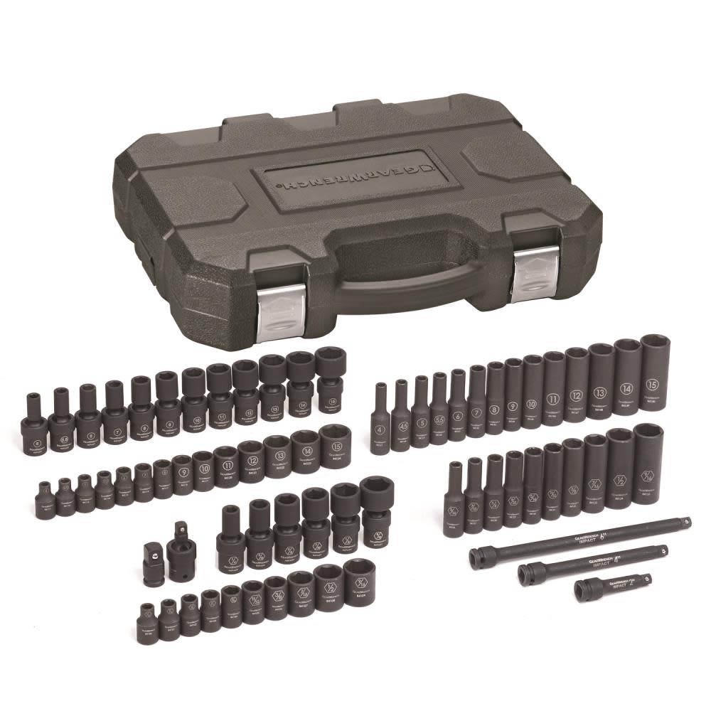GEARWRENCH 1/4″ Impact SAE/Metric Socket Set 71pc - Ascmtools