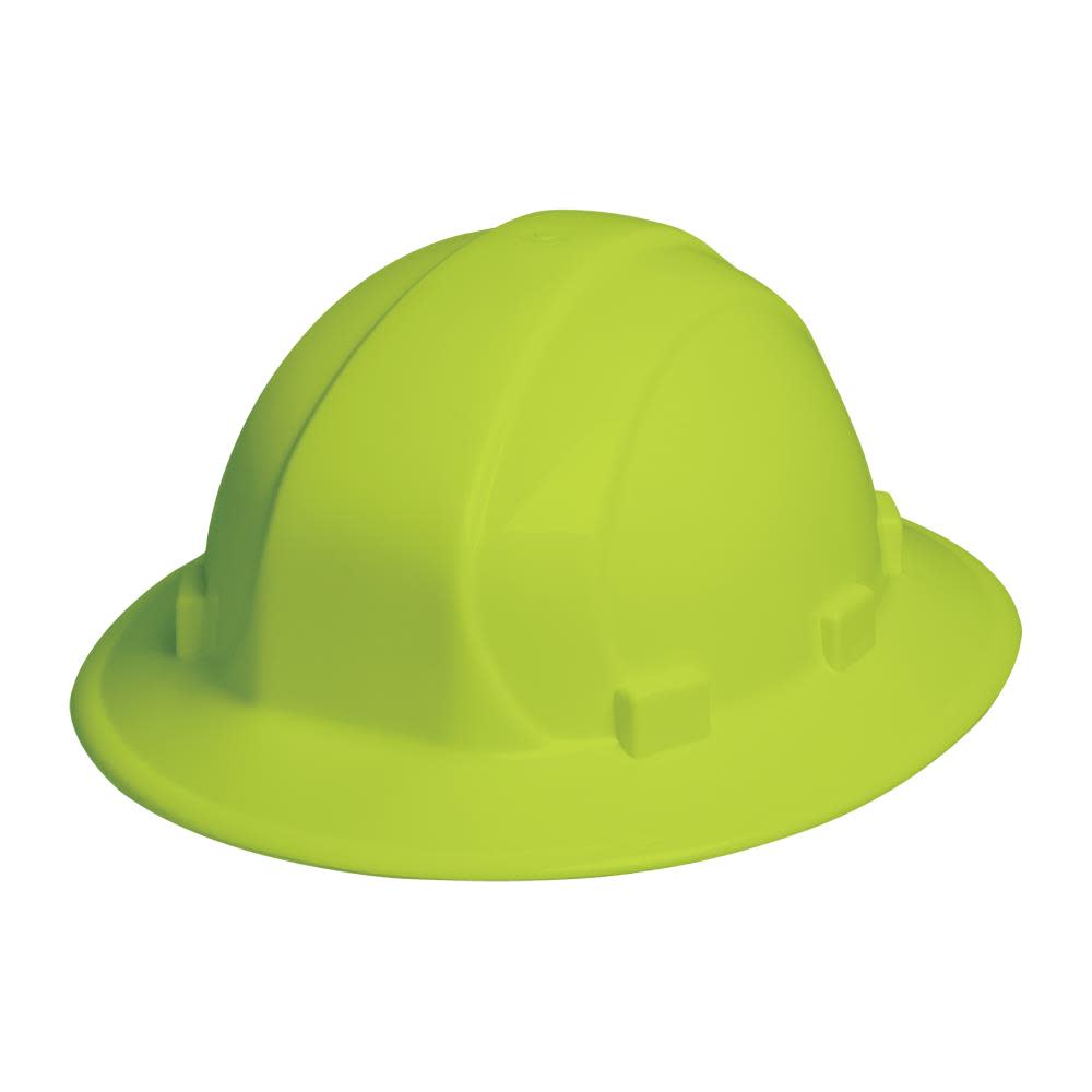 ERB Hi-Viz Lime Omega II Full Brim Hard Hat Slide-Lock Suspension - Ascmtools