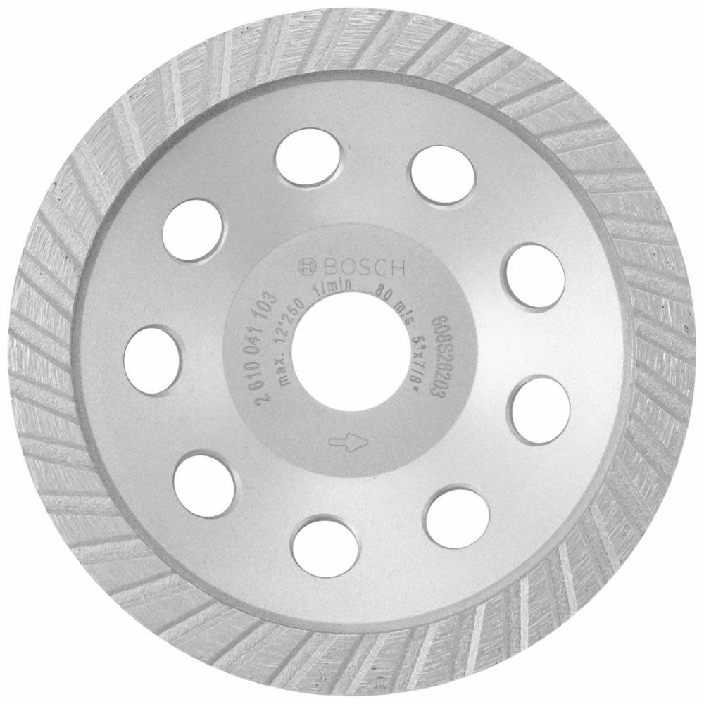 Bosch 5 In. Turbo Diamond Cup Wheel for Concrete - Ascmtools