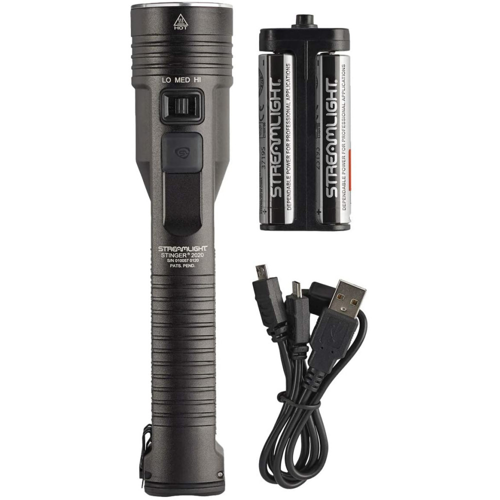 Streamlight Stinger 2020 Black Rechargeable LED Flashlight - Ascmtools