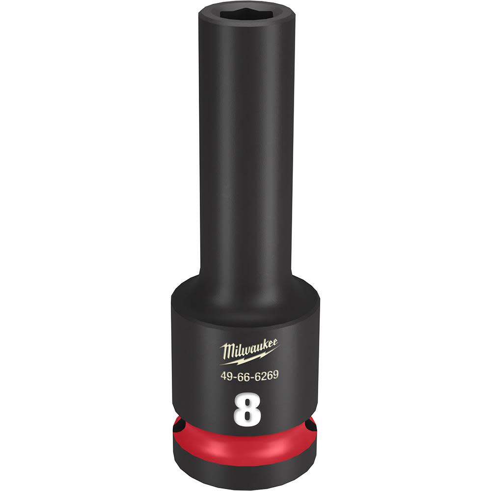 Milwaukee SHOCKWAVE Impact Duty Socket 1/2″ Drive 8MM Deep 6 Point - Ascmtools